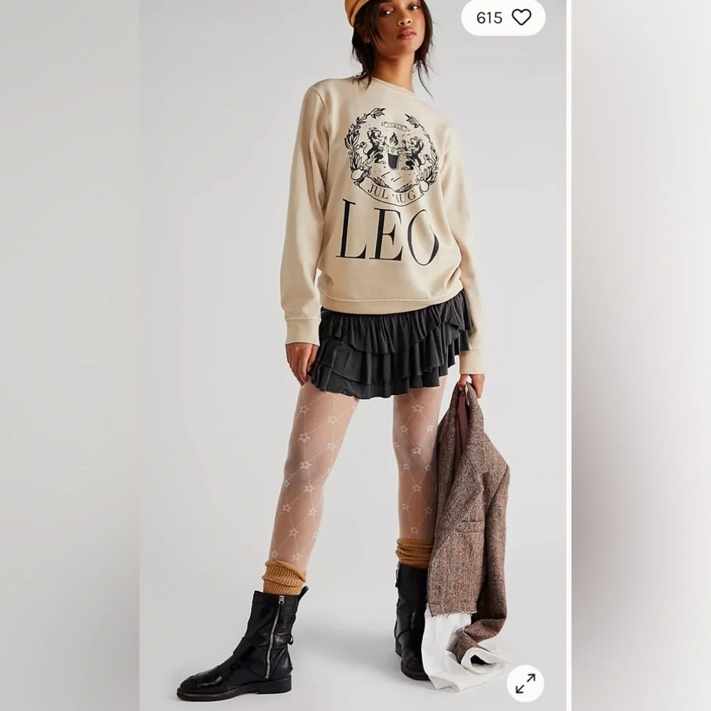 *Anthropologie Free People Horoscope Crew Leo - Picture 2 of 12